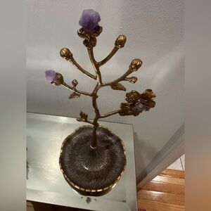 Gold and Purple Jewelry Holder